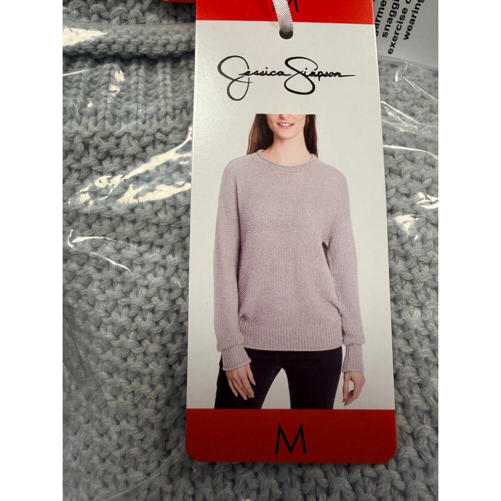 NWT Jessica Simpson Roll Neck Ribbed Cuff Sweater – Light‎ Heather Grey – M - Picture 3 of 3